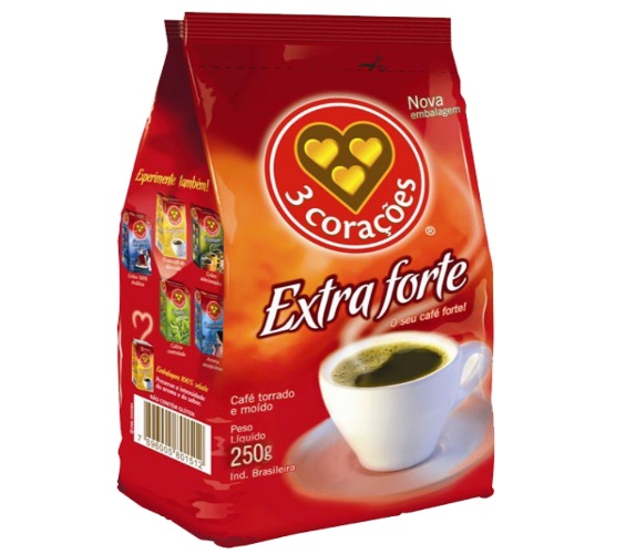 Café Torrado e Moído Extraforte 3 Corações Pacote 250g
