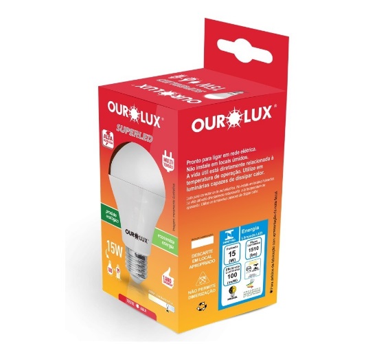 LAMPADA OUROLUX SUPERLED 15W 6500K BIVOL