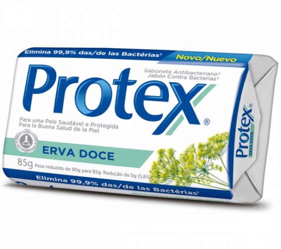 Sabonete em Barra Antibacteriano Erva-Doce Protex Cartucho 85g