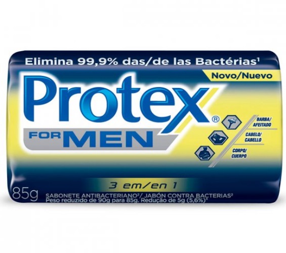 Sabonete em Barra Antibacteriano 3 em 1 Protex For Men Cartucho 85g