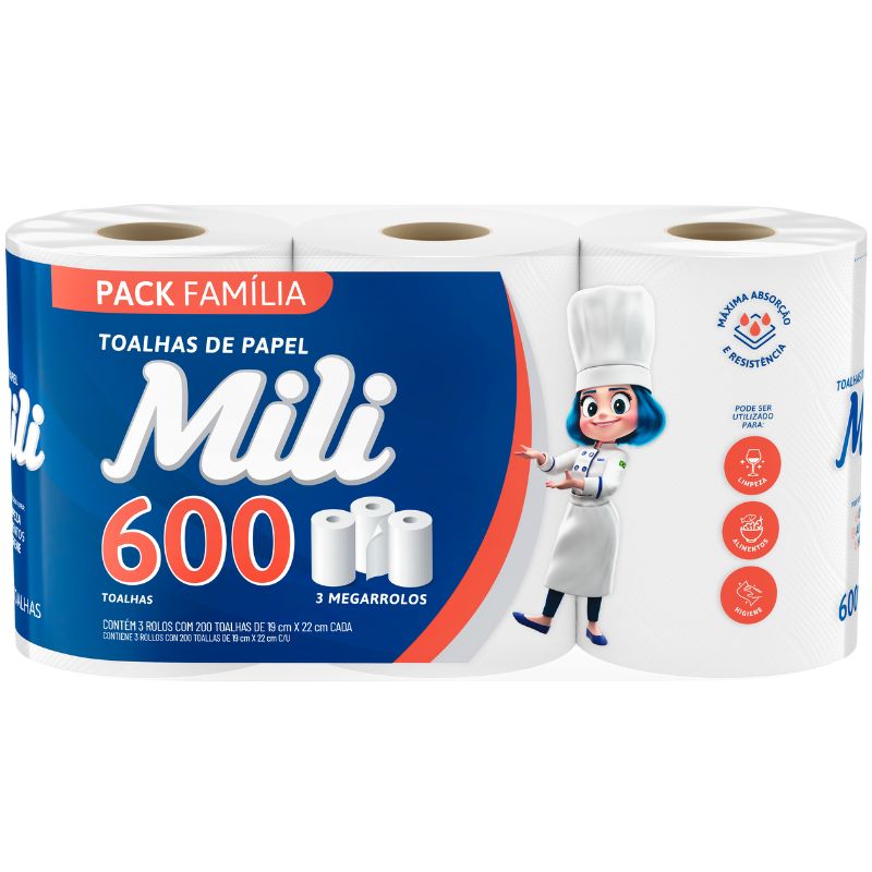TOALHA PAP MILI 600 FOLHAS