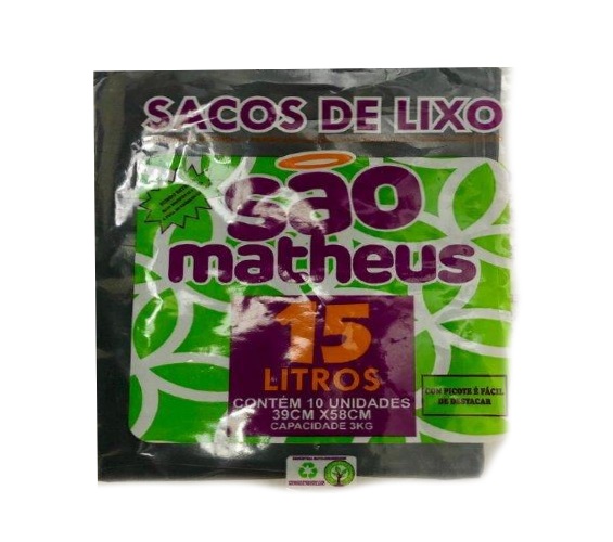 SACO LIXO SAO MATHEUS ALMOFADA 15LT