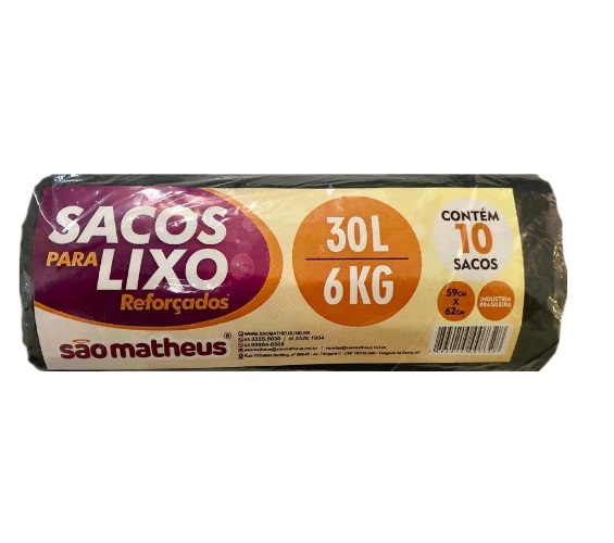 SACO LIXO SAO MATHEUS ROLO 30LT