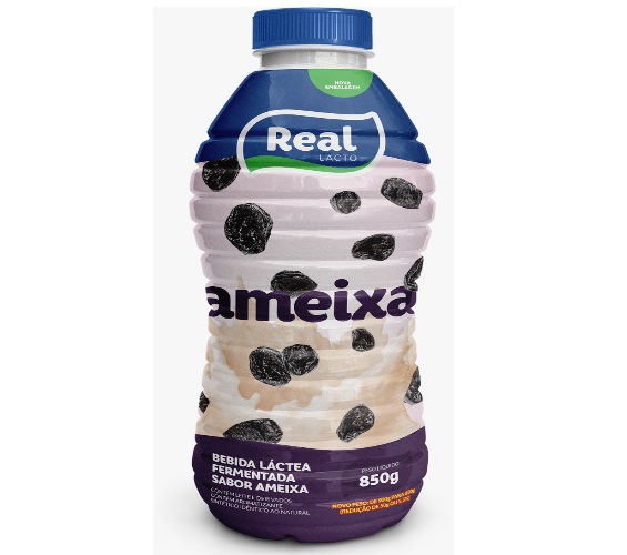 Bebida Láctea Real Sabor Ameixa (Garrafa 800g)