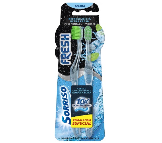 Pack Escova Dental Macia Sorriso Fresh 2 Unidades