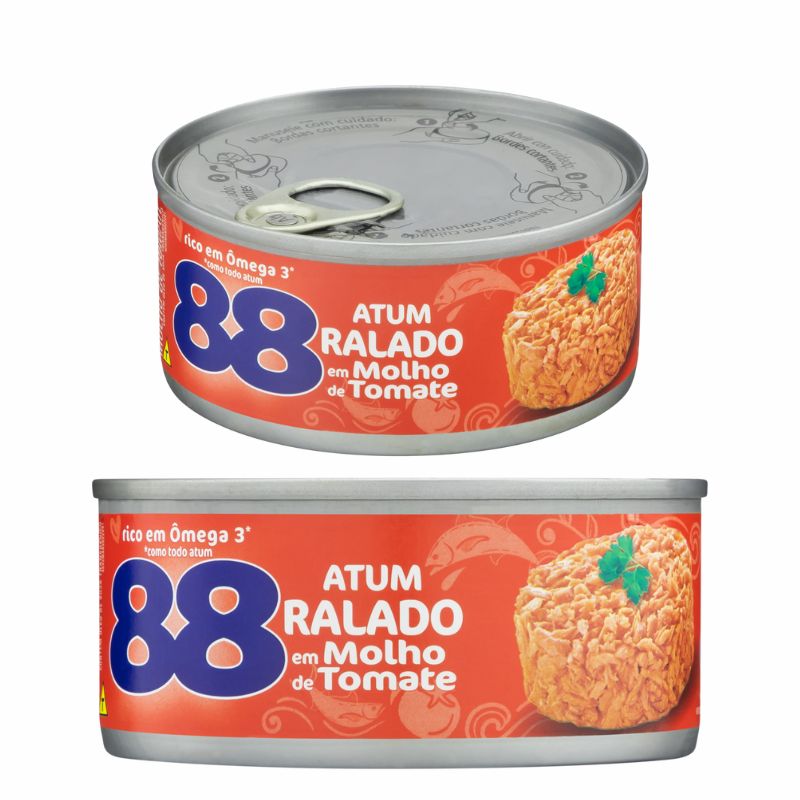 Atum Ralado em Molho de Tomate 88 Lata 115g