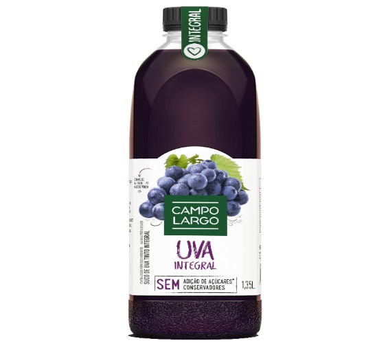 Suco Integral Uva Tinto Campo Largo Garrafa 1,35L