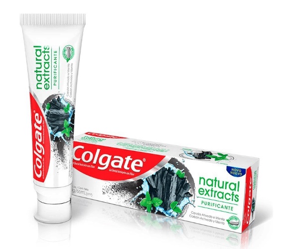 Gel Dental Purificante Carvão Ativado Menta Colgate Natural Extracts Caixa 90g