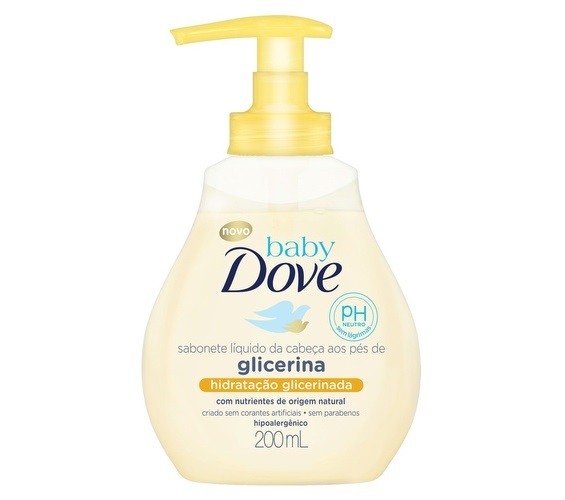 Sabonete Líquido Hidratação Glicerinada da Cabeça aos Pés Dove Baby Frasco 200ml