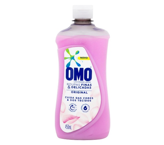 Lava-Roupas Líquido Roupas Finas e Delicadas Original Omo Frasco 450ml