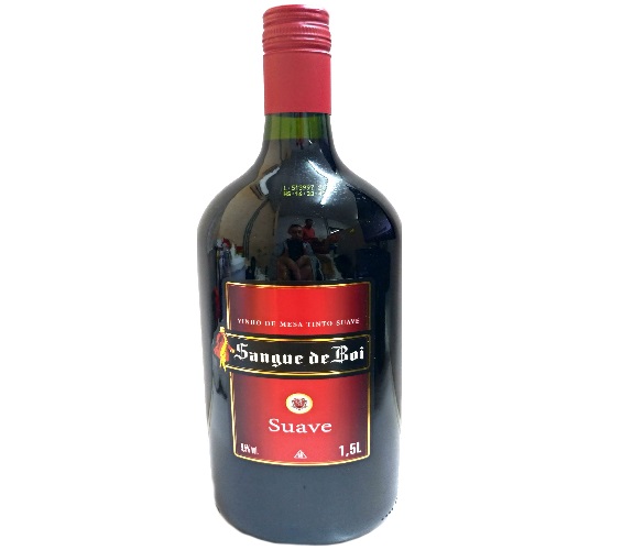 Vinho Brasileiro Tinto Suave Sangue de Boi Serra Gaúcha Garrafa 1,5l