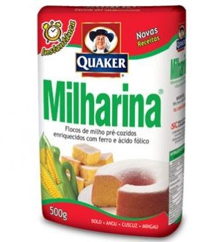 Flocos de Milho Pré-Cozido Quaker Milharina Pacote 500g