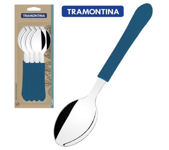 JOGO TRAMONTINA COLHER INOX LEME AZ