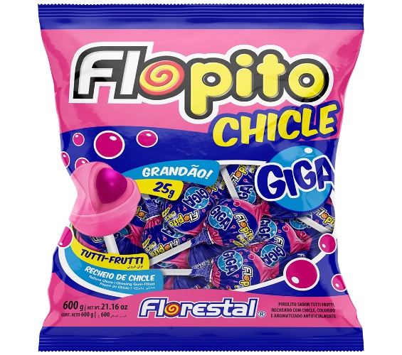 PIRULITO FLORESTAL FLOPITO CHICLE T FRUT
