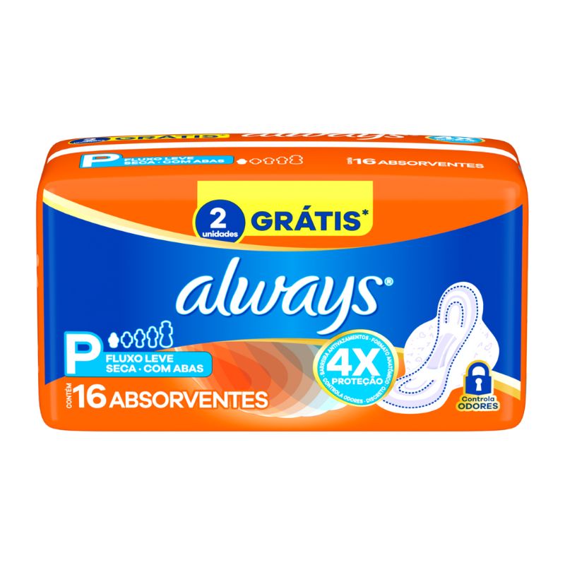 Absorvente com Abas Seca Super Proteção Always Pacote 16 Unidades Leve Mais Pague Menos