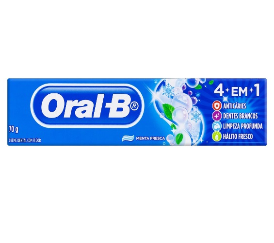 Creme Dental 4 em 1 Menta Fresca Oral-B Caixa 70g