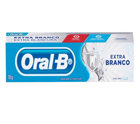 Creme Dental Cool Mint Oral-B Extra Branco Caixa 70g