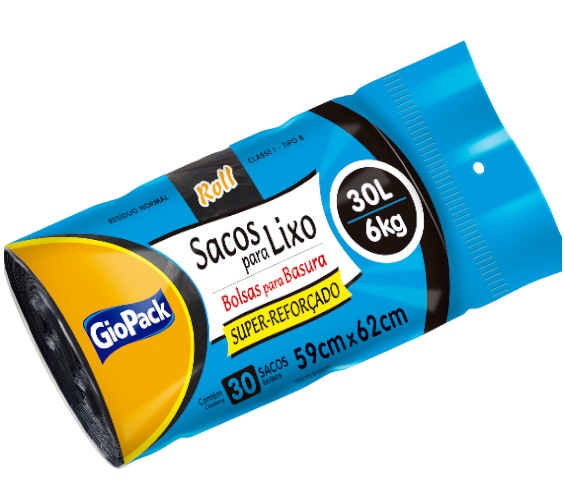 SACO LIXO GIOPACK ROLL SUPER REFOR 30LT