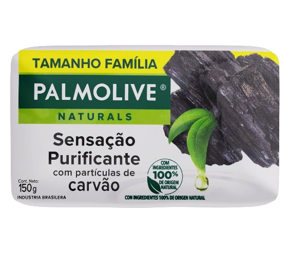 Sabonete em Barra Sensação Purificante Carvão Palmolive Naturals Cartucho 150g Tamanho Família