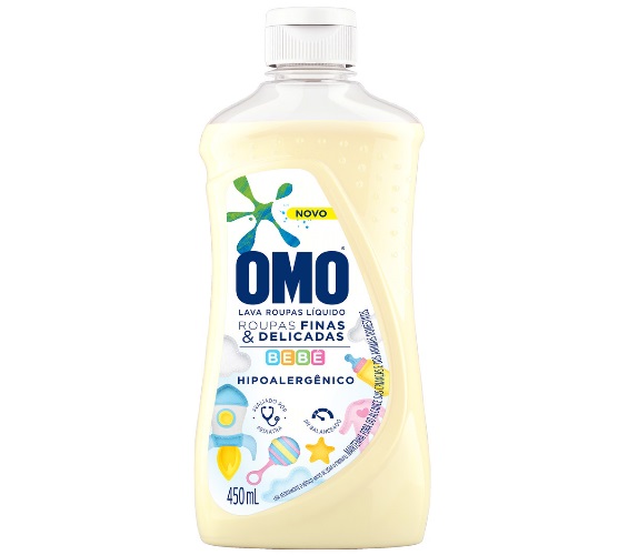 LAVA ROUPA LIQ OMO ROUPAS FINAS DEL BEBE -1X1 450ML