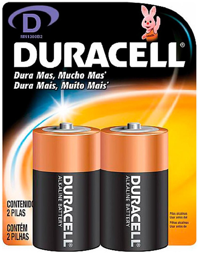 Pilha Alcalina D MN 1300B2 Duracell 2 Unidades 1,5V