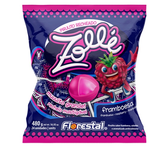 PIRULITO FLORESTAL ZOLLE PELOTAO FRAMBO - 1X1 480G