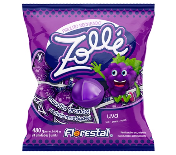 PIRULITO FLORESTAL ZOLLE PELOTAO UVA - 1X1 480G