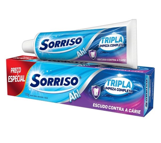 Creme Dental Sorriso Tripla Limpeza Completa Caixa 120g