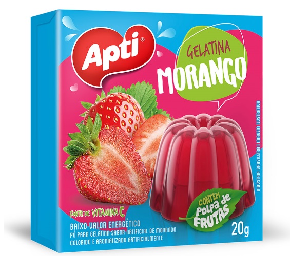 Gelatina Apti Sabor Morango 20g