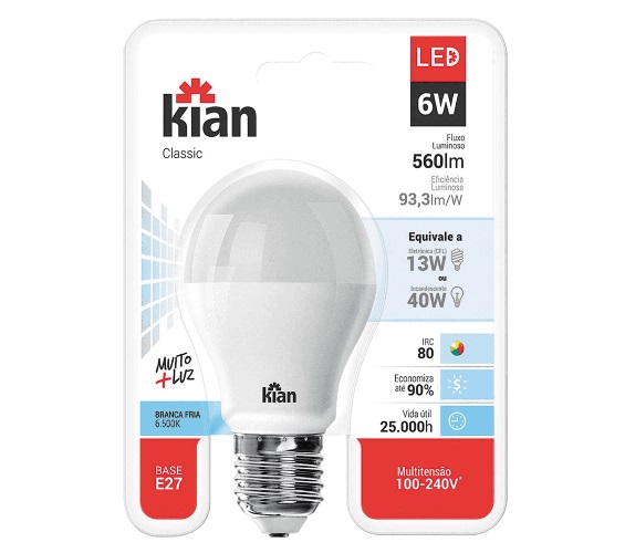 LAMPADA KIAN LED BIVOLT 6W