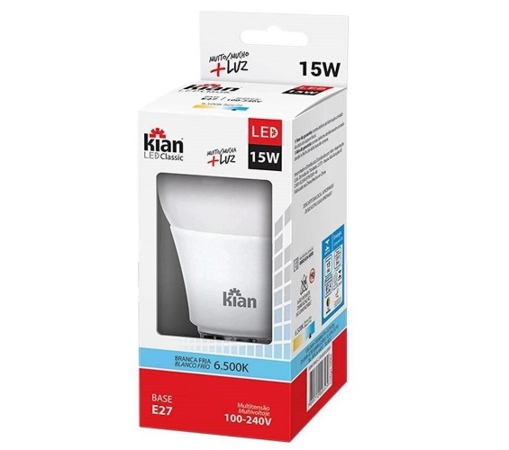 Lâmpada Kian Led Bivolt 15W