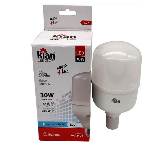 LAMPADA KIAN LED BIVOLT 30W GLOBE