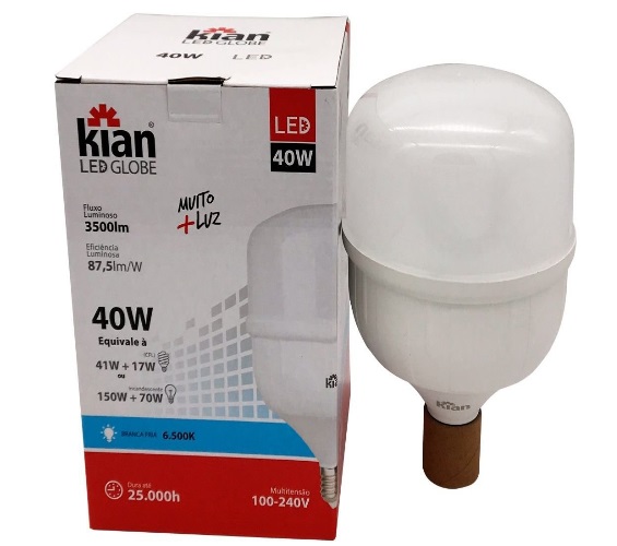LAMPADA KIAN LED BIVOLT 40W GLOBE