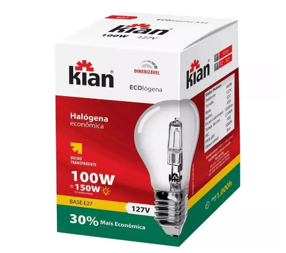 LAMPADA KIAN HALOGENA 100W 127V