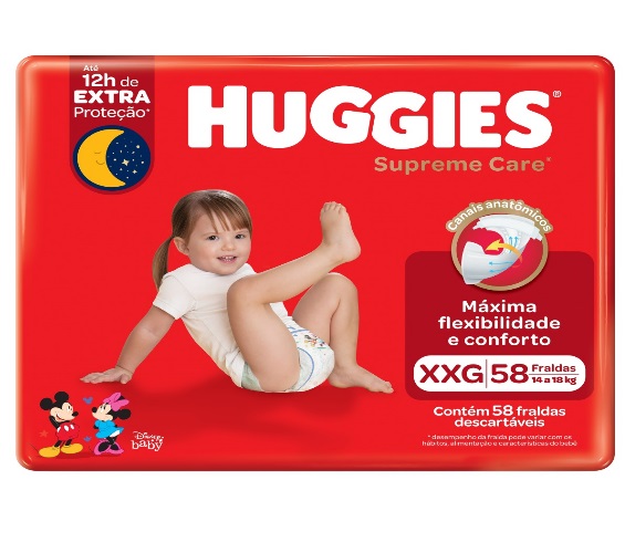 FRALDA DEC HUGGIES SUP CARE XXG