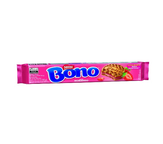 Biscoito Nestlé Bono sabor Morango 90g
