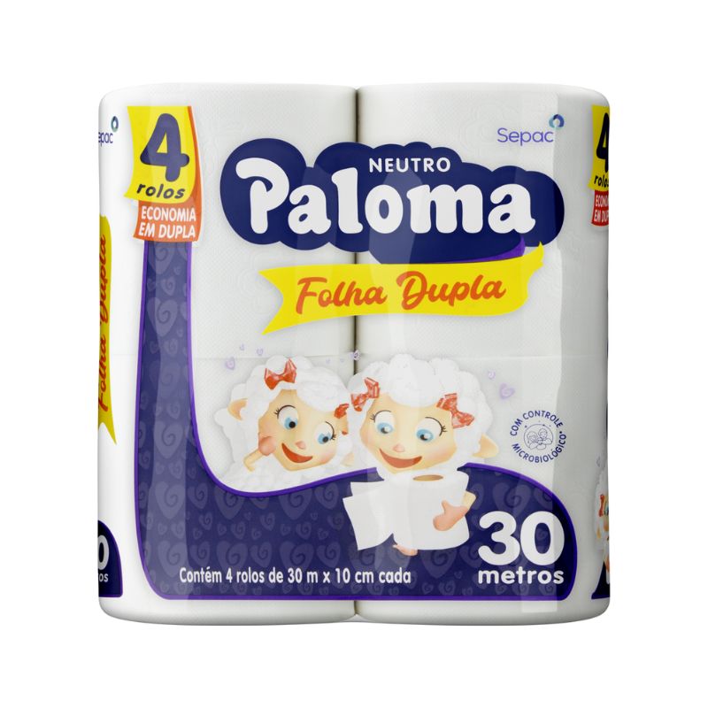 PAPEL HIG PALOMA FL DUPLA NEUTRO 30M
