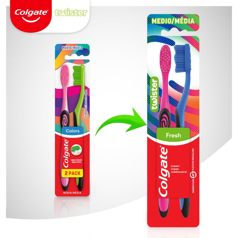Escova Dental Colgate Twister Fresh Media 2 Un