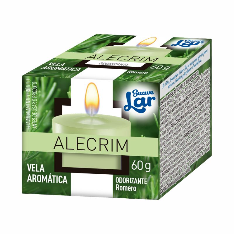VELA AROMATICA SUAVE LAR ALECRIM