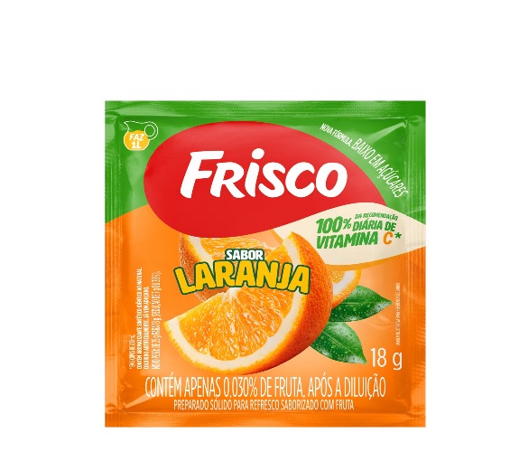 Refresco Frisco em Pó sabor Laranja 18g