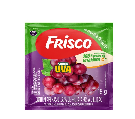 Refresco Frisco em Pó sabor Uva 18g
