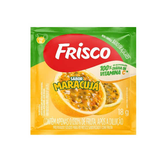 Refresco Frisco em Pó sabor Maracujá 18g
