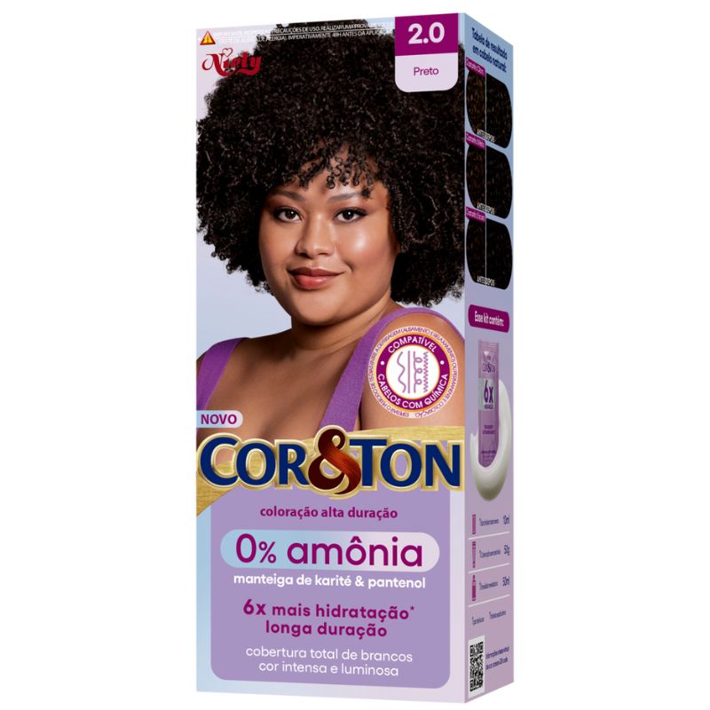 TIN COR&TON 0% AMONIA 2.0 PRETO