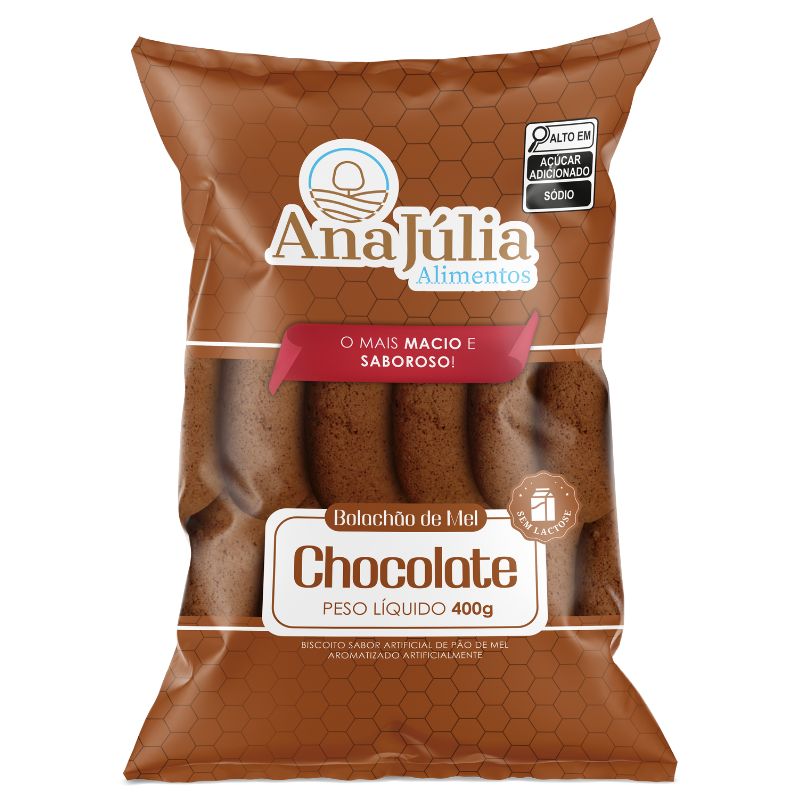 Bolachão de Mel Ana Júlia de Chocolate 400g