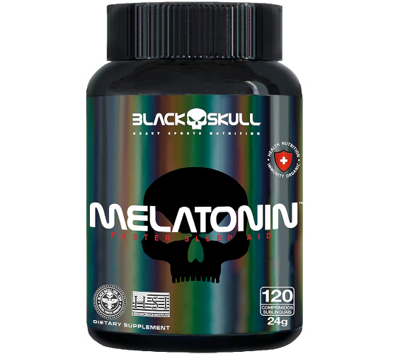 Suplemento Alimentar Black Skull Melatonin 120 Cápsulas 160g