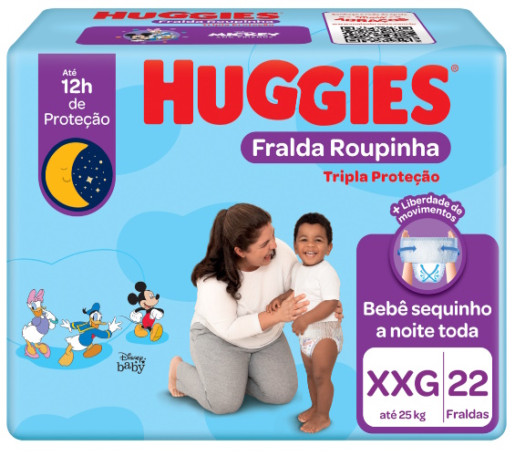 FRALDA DEC HUGGIES ROUP TRIP PROT XXG