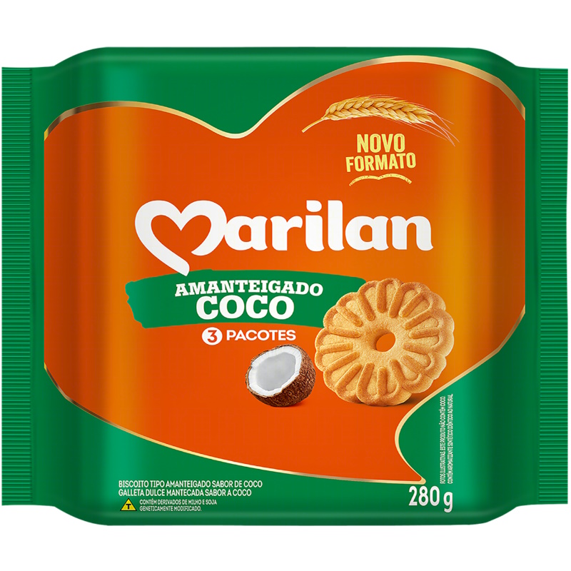 Biscoito Marilan Amanteigado Coco 280g