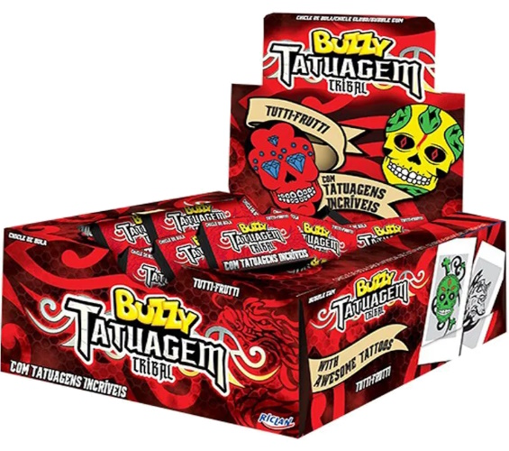 CHICLE BUZZY TATTOO TRIBAL TUTTI FRUTTI