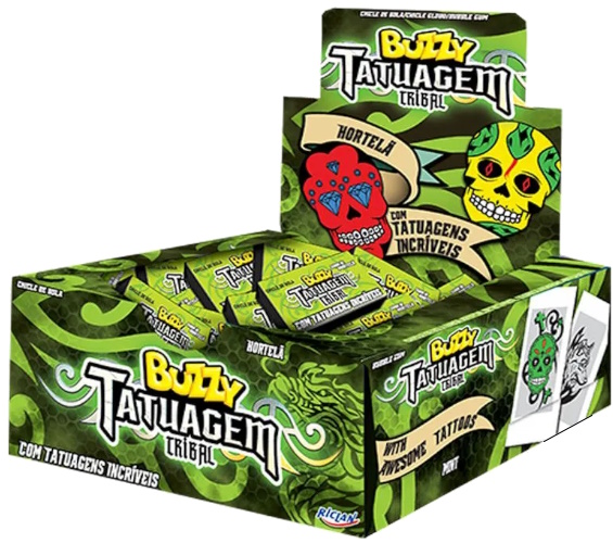 CHICLE BUZZY TATTOO TRIBAL HORTELA