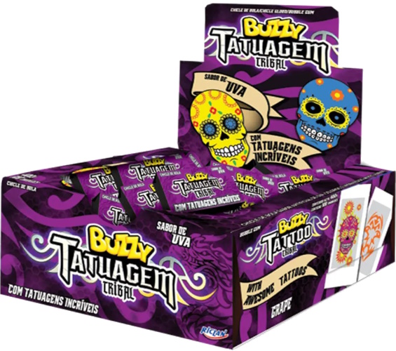 CHICLE BUZZY TATTOO TRIBAL UVA
